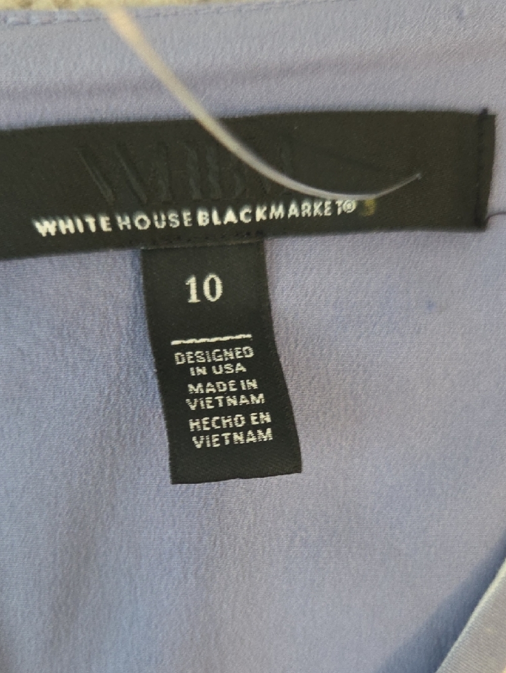 WHBM Poplin Striped Wrap Midi Shirt Dress in Light Blue and White NWOT - Picture 7 of 15